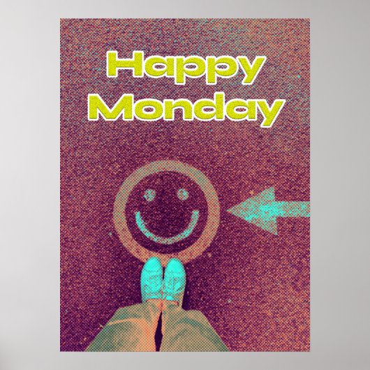 Happy Monday Funny Poster (Vorne)
