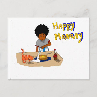 Happy Monday Postcard Postkarte