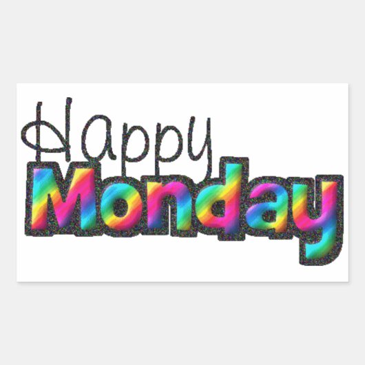 Happy Monday Sticker (Vorderseite)