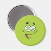 Happy Money Emoji Magnet (Vorderseite/Rückseite)