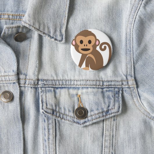Happy Monkey Cartoon Button (Beispiel)