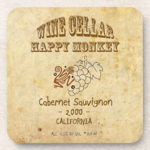 Happy Monkey Cork Untersetzer! Getränkeuntersetzer