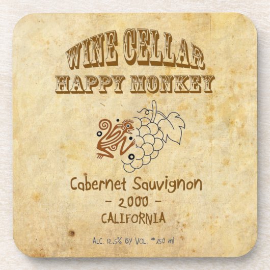 Happy Monkey Cork Untersetzer! Getränkeuntersetzer (Vorderseite)