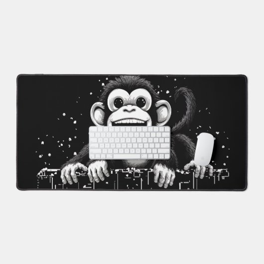 Happy Monkey Desk Mat Schreibtischunterlage (Tastatur & Maus)