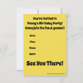 Happy Monkey Party Einladung (Rückseite)