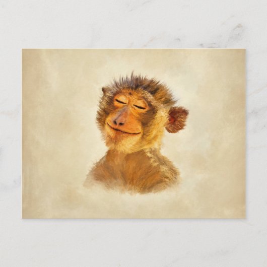 Happy Monkey Postkarte (Vorderseite)