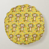 Happy Monkey Round Pillow Rundes Kissen (Rückseite)