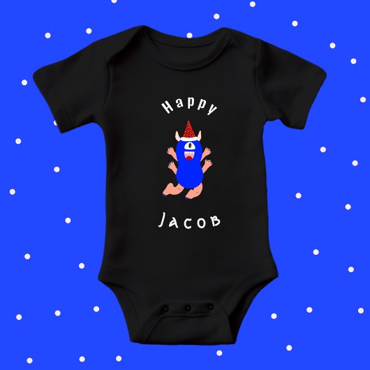 Happy Monster Baby Bodysuit Baby Strampler