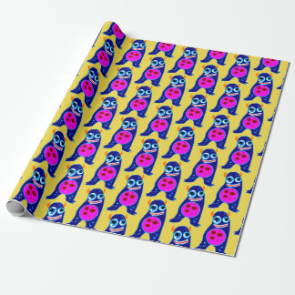 HAPPY MONSTER BLUE MONSTER Wrapping Paper Geschenkpapier
