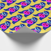 HAPPY MONSTER BLUE MONSTER Wrapping Paper Geschenkpapier (Ecke)