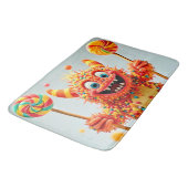Happy Monster Candy Delight Design Badematte (Schrägansicht)