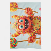 Happy Monster Candy Delight Design Geschirrtuch (Vertikal)