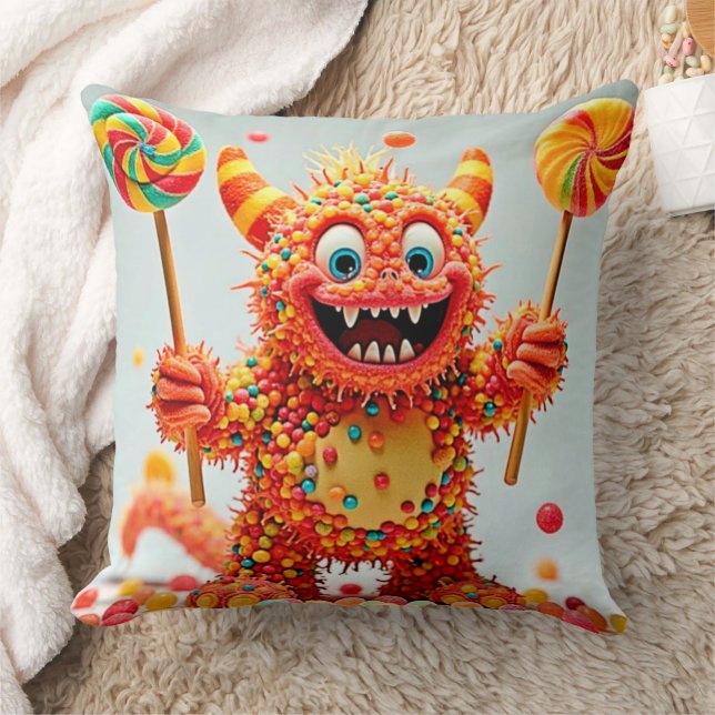 Happy Monster Candy Delight Design Kissen (Decke)