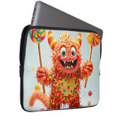 Happy Monster Candy Delight Design Laptopschutzhülle (Vorne Rechts)
