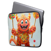 Happy Monster Candy Delight Design Laptopschutzhülle (Vorderseite Links)