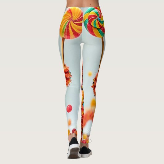 Happy Monster Candy Delight Design Leggings (Rückseite)