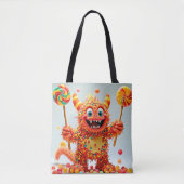 Happy Monster Candy Delight Design Tasche (Vorderseite)