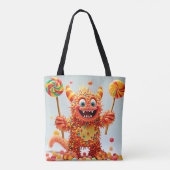 Happy Monster Candy Delight Design Tasche (Rückseite)