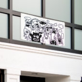 HAPPY MONSTER DOODLE CRITTER Banner (Äußeres Gebäude)