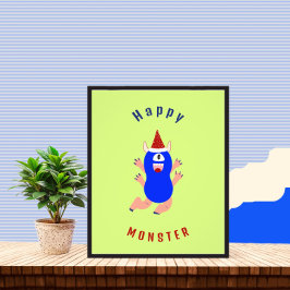 Happy Monster Fotodruck