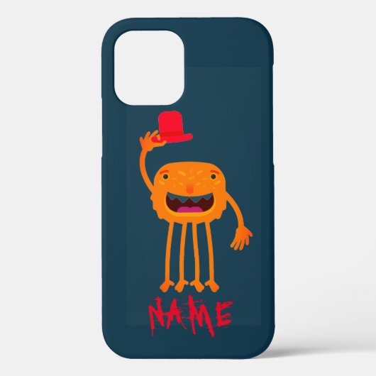 HAPPY MONSTER MIT HAT INDIVIDUELLE NAME IPHONE 12 Case-Mate iPhone HÜLLE (Rückseite)