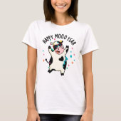 Happy Moo Year Funny Cow Puff T-Shirt (Vorderseite)