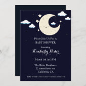 Happy Moon Baby Shower Einladungen (Vorne/Hinten)