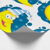 Happy Moon Face Geschenkpapier