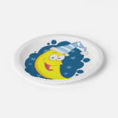 Happy Moon Face Pappteller (Schrägansicht)