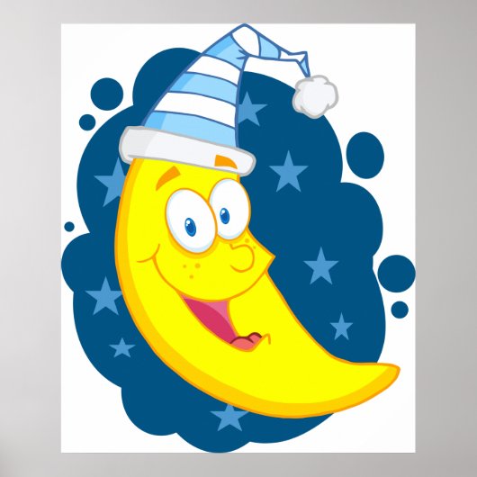 Happy Moon Face Poster (Vorne)