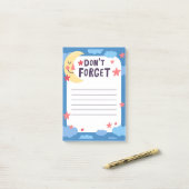 Happy Moon Sky Post-It Notes Klebezettel (Auf Schreibtisch)