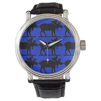 Happy Moose - BluBkg Armbanduhr