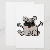 Happy Mops Briefpapier (Vorne/Hinten)