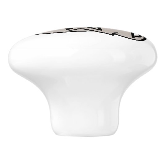 Happy Mops Keramikknauf (Seitenansicht)