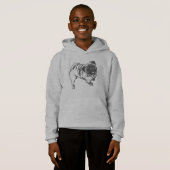 Happy Mops lächelnd Design Hoodie (Vorne ganz)