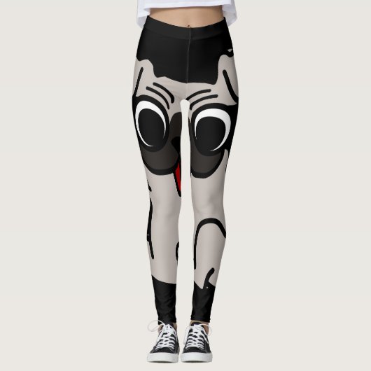 Happy Mops Leggings (Vorderseite)