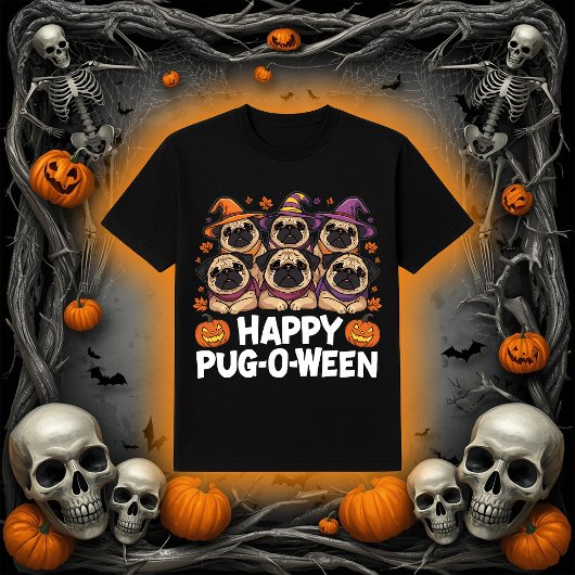 Happy Mops-O-Ween | Adorable Halloween Mops Hunde T-Shirt