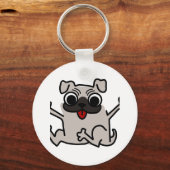Happy Mops Schlüsselanhänger (Vorderseite)