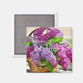 Happy Mother Day 2 Inch Square Magnet (Vorderseite/Rückseite)