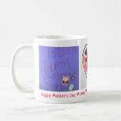 Happy Mother Day 3 Foto Custom Kid's Art Kaffeetasse (Links)
