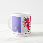 Happy Mother Day 3 Foto Custom Kid's Art Kaffeetasse (Vorderseite Links)