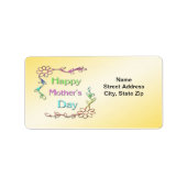 Happy Mother Day Address Label Adressaufkleber (Vorne)