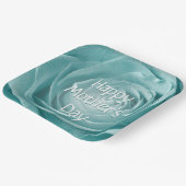 Happy Mother Day Aquamarine Rose Abstrakte Fotogra Pappteller (Gewinkelt)