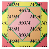 Happy Mother Day Art Deco Tile Fliese (Vorderseite)