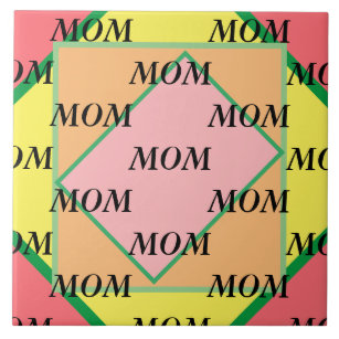 Happy Mother Day Art Deco Tile Fliese