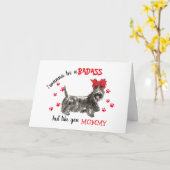 Happy Mother Day Badass Scottish Terrier Dog Karte (Gelbe Blume)
