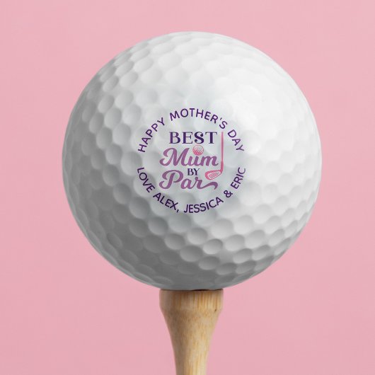 Happy Mother Day Best Mum Par Personalisiert Golfball