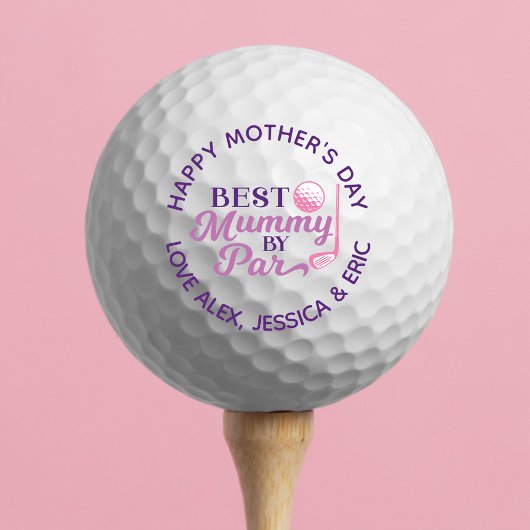 Happy Mother Day Best Mummy By Par Personalisiert Golfball