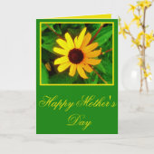 Happy Mother Day Black Mit Augen Susan Blume Desig Karte (Gelbe Blume)