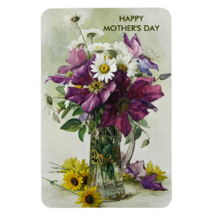 Happy Mother Day Blume Malerei Kunsthandwerk Magnet